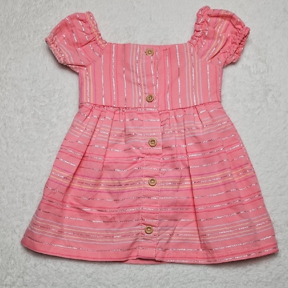 Penelope Mack Pink Striped Girl's Dress 12  Months - Picture 1 of 4